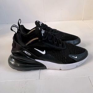 Nike AirMax 270 Athletic Sneakers Womens Size 9.5 Black/White Running Shoes